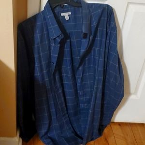 Van Heusen Men's 3XL Blue Button Down